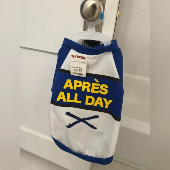 Après All Day Dog Sweater - Blue and White - Picture 1 of 4